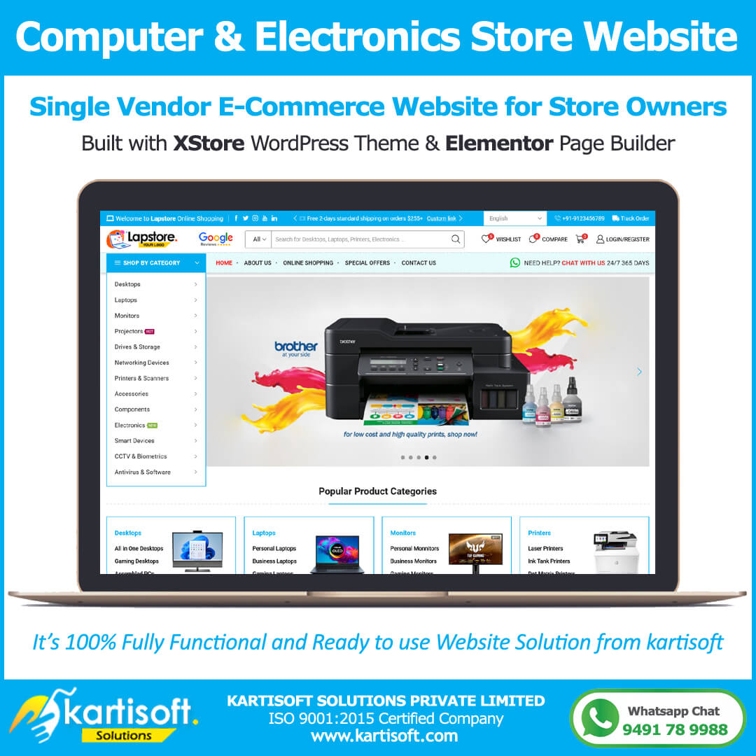 Readymade Computer Store Website 1