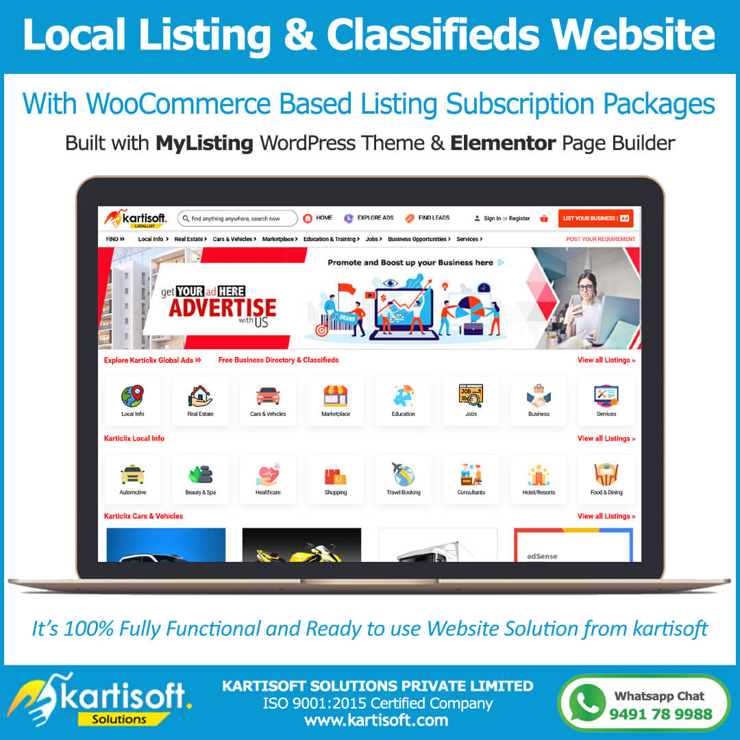 Readymade Local Listing and Classifieds Website