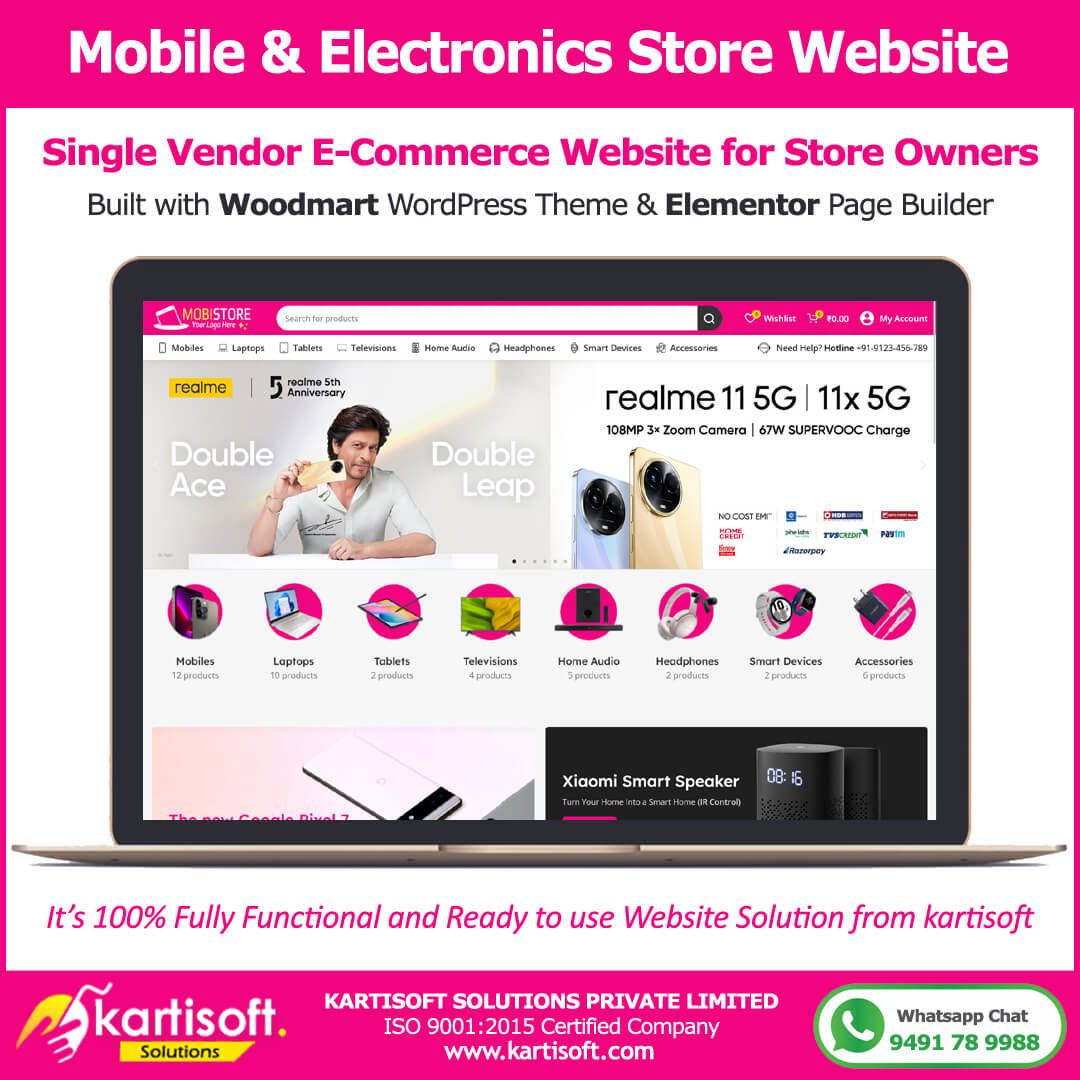 Readymade Mobile Store Website
